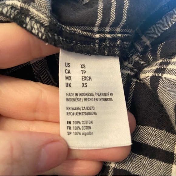 American Eagle  women’s plaid boyfriend fit button up shirt in‎ size x-small - Picture 6 of 6